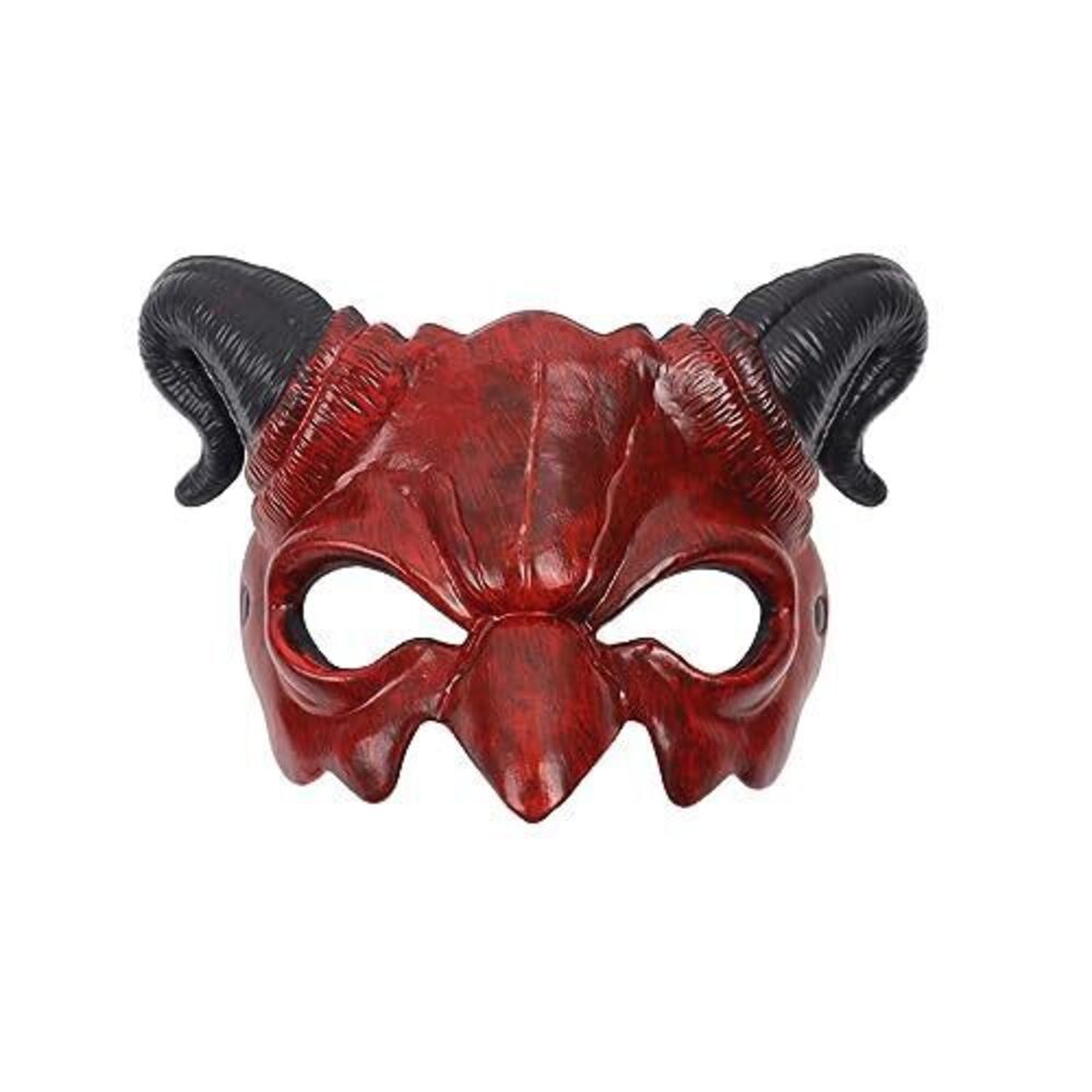 1796 Devil Mask Halloween Costumes Scary Mask With Devil Horn Demon Dress